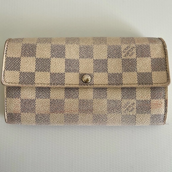 Louis Vuitton Handbags - Louis Vuitton Damier Azur Sarah Wallet –Damier Azur Canvas Authentic Long Wallet